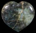 Flashy Polished Labradorite Heart #58887-1